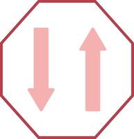 Two Way Solid Two Color Icon vector