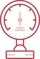 Pressure Meter Solid Two Color Icon vector