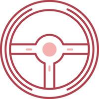Steering Wheel Solid Two Color Icon vector