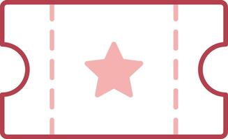 Ticket Solid Two Color Icon vector