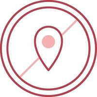 Avoid Solid Two Color Icon vector