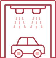 Car Wash Solid Two Color Icon vector