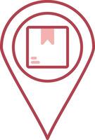 Tracking Solid Two Color Icon vector