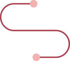 Curve Solid Two Color Icon vector