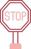 Stop Solid Two Color Icon vector