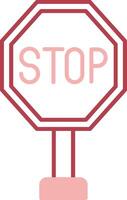 Stop Solid Two Color Icon vector