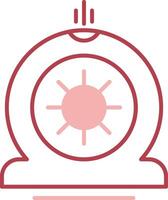 Flat Tire Solid Two Color Icon vector