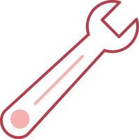 Wrench Solid Two Color Icon vector