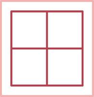 Window Solid Two Color Icon vector