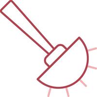 Toilet Brush Solid Two Color Icon vector