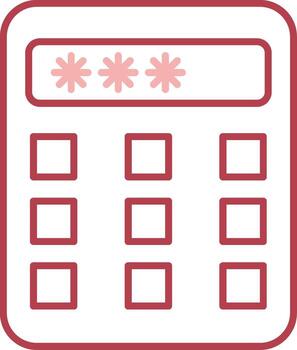 Security Panel Solid Two Color Icon vector