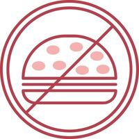 No Food Solid Two Color Icon vector