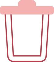 Trash Can Solid Two Color Icon vector