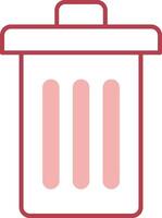 Trash Solid Two Color Icon vector