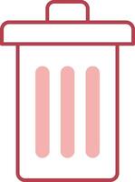 Trash Solid Two Color Icon vector