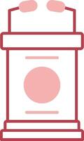 Lectern Solid Two Color Icon vector