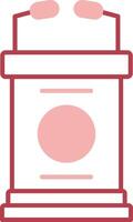 Lectern Solid Two Color Icon vector