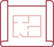 Blue Print Solid Two Color Icon vector