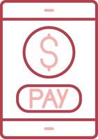 Mobile Payment Solid Two Color Icon vector