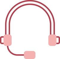 Headset Solid Two Color Icon vector