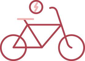 Electric Bicycle Solid Two Color Icon vector
