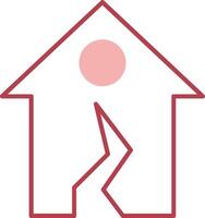 Earthquake Solid Two Color Icon vector