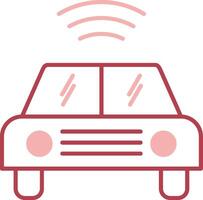 Autonomous Car Solid Two Color Icon vector