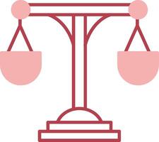 Justice Scale Solid Two Color Icon vector