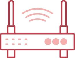 Wifi Router Solid Two Color Icon vector