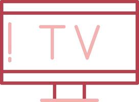 televisión sólido dos color icono vector