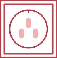 Socket Solid Two Color Icon vector