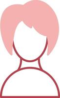 Woman Solid Two Color Icon vector