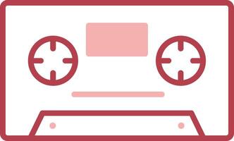 Cassette Solid Two Color Icon vector