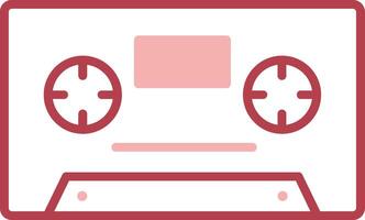 Cassette Solid Two Color Icon vector