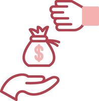 Bribery Solid Two Color Icon vector