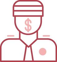 Bribe Solid Two Color Icon vector