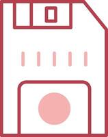 Floppy Disk Solid Two Color Icon vector