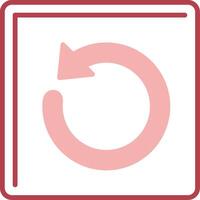 Undo Solid Two Color Icon vector