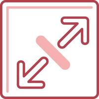 Expand Solid Two Color Icon vector
