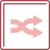 Shuffle Solid Two Color Icon vector