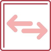 Opposite Arrow Solid Two Color Icon vector