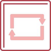 Rectangular Arrow Solid Two Color Icon vector