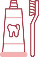Toothpaste Solid Two Color Icon vector