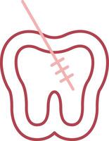 Root Canal Solid Two Color Icon vector