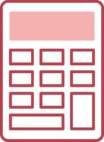 Calculator Solid Two Color Icon vector