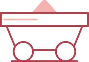 Trolley Solid Two Color Icon vector