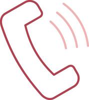 Phone Call Solid Two Color Icon vector