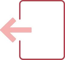 Exit Door Solid Two Color Icon vector