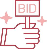 Bid Solid Two Color Icon vector