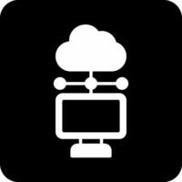 icono de vector de computación en la nube